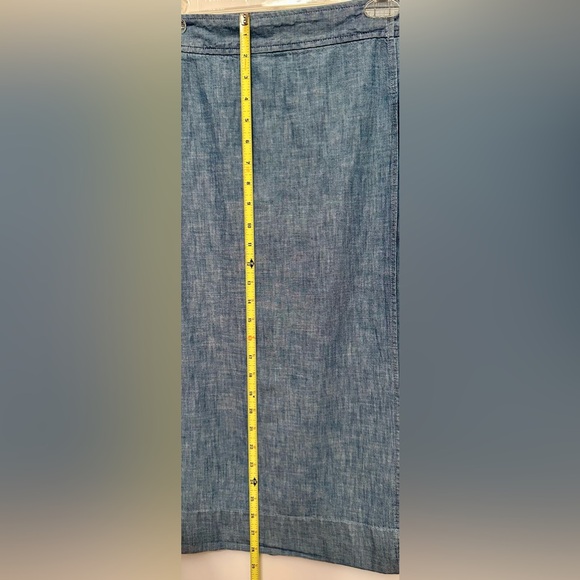 GAP Chambray Wrap Midi Skirt Light Blue Women’s Size Small - Picture 7 of 7